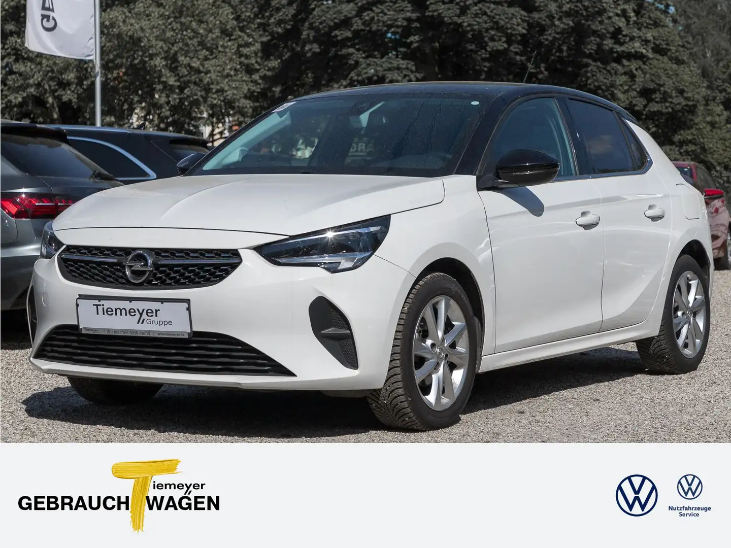Opel Corsa F 1.2 ELEGANCE LED PDC 180° SHZG LM Wit - 1