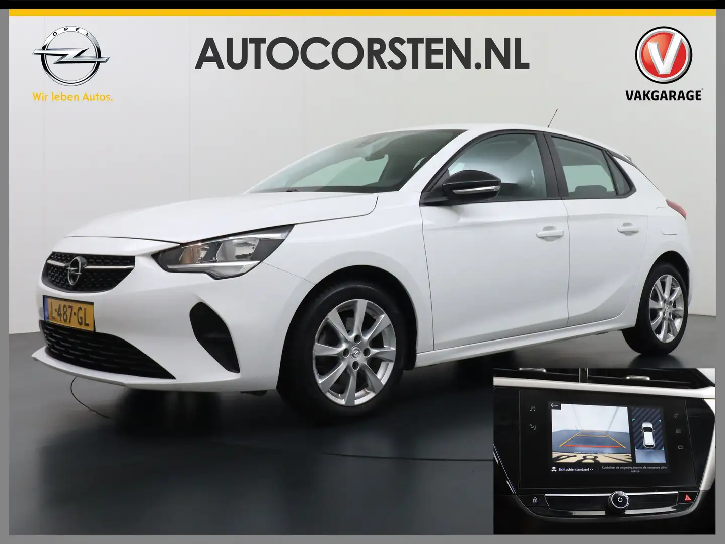 Opel Corsa 1.2Turbo 101PK 360°Camera Apple Carplay Android Au Weiß - 1