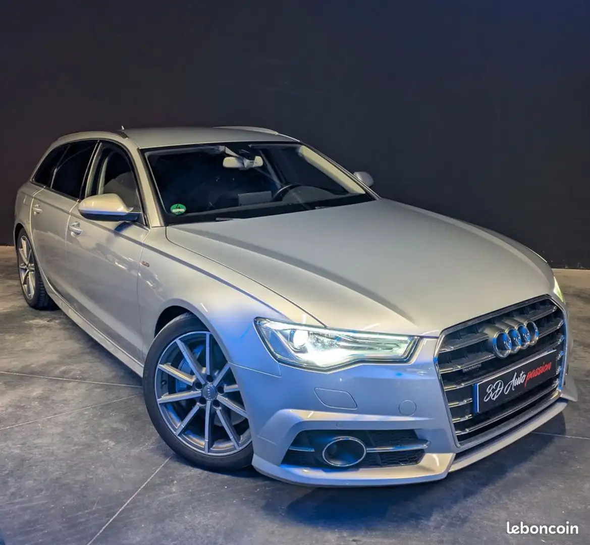 Audi A6 S-LINE QUATTRO 3.0L 320ch biTDI S-tronic Française full options Garantie 12 mois Reprise Gris - 1
