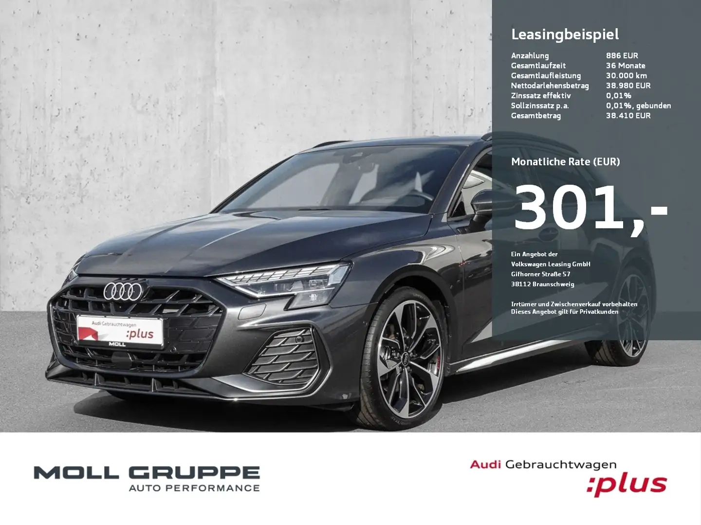 Audi A3 Sportback S line 35 TFSI (Navi*Kamera*HeadUp) Grau - 1