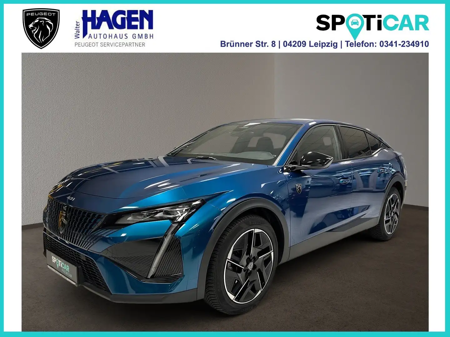 Peugeot 408 GT 1.2 130 EAT8 PT Vollleder/FOCAL/SHZ/PDC/RFK/LED Bleu - 1