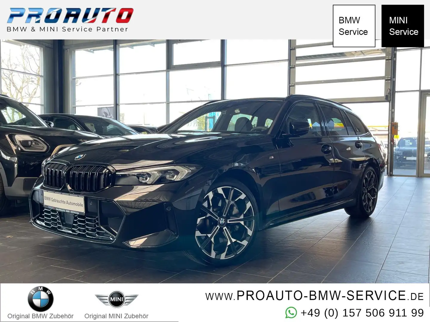 BMW 330 iTou xDrive M Sport AHK/HUD/PANO/360°/19"/Komf.z. Schwarz - 1