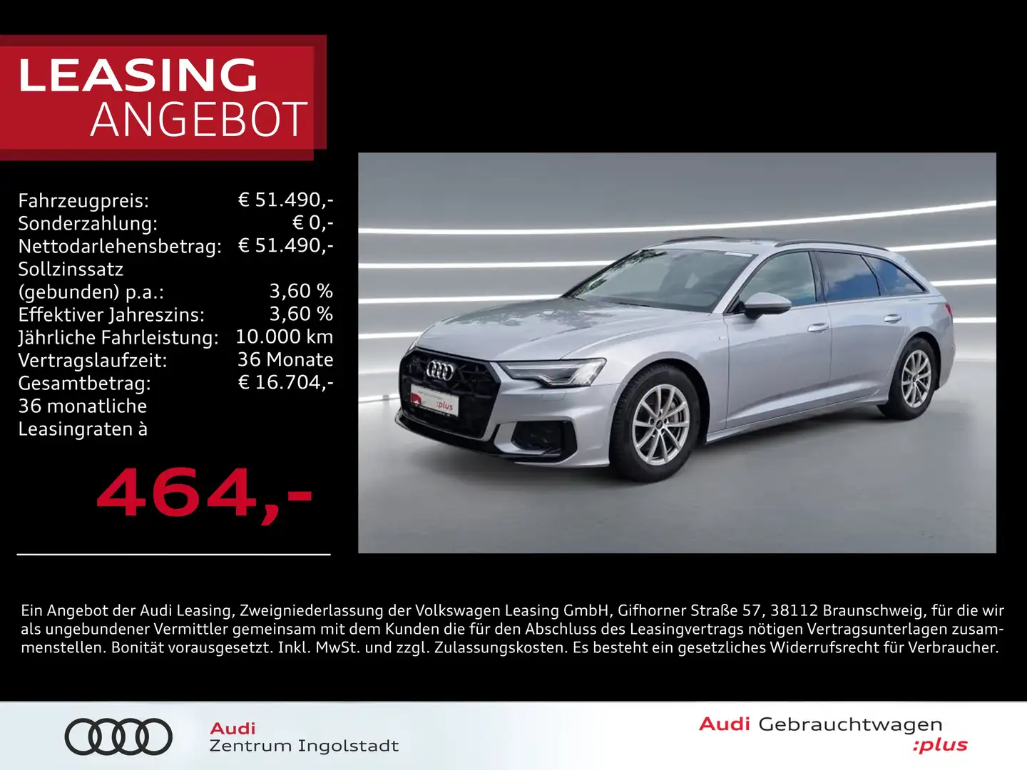 Audi A6 Avant 45 TFSI S line MATRIX AHK ACC HuD 20" Ezüst - 1