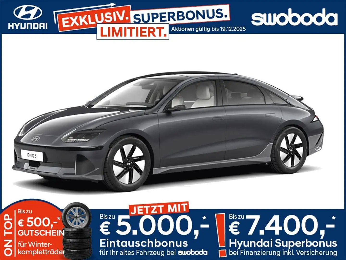 Hyundai IONIQ 6 PLUS LINE 77,4 kWh 4WD i65p3-P1-O4 Gris - 1