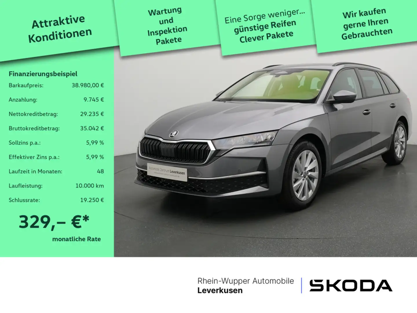 Skoda Octavia Combi Selection LED AHK SHZ ACC KAM N Grau - 1