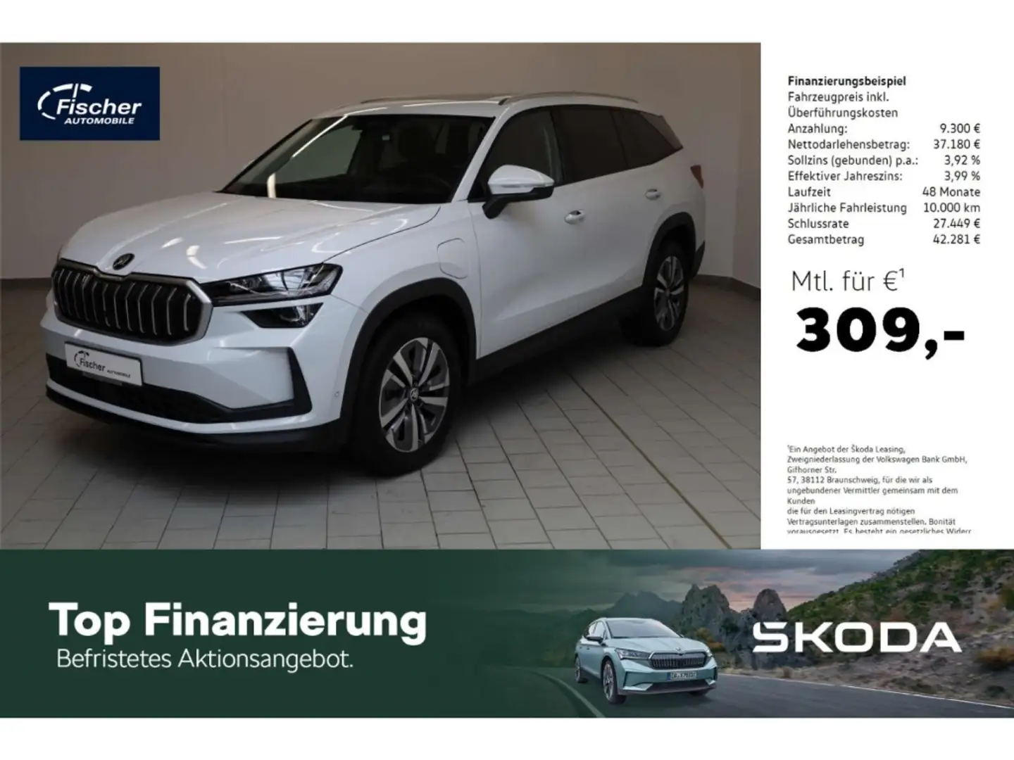 Skoda Kodiaq 1.5 TSI iV Selection DSG AHK/P-Dach/Matr. Alb - 1