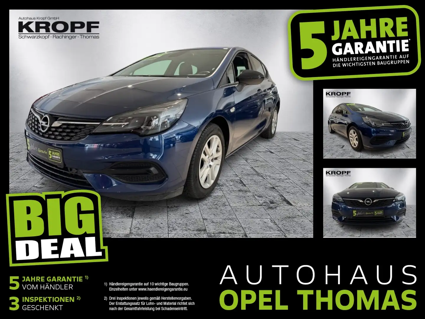 Opel Astra K 1.2 Turbo Edition FIN ab 2,99 %+SHZ+Kam. Blau - 1