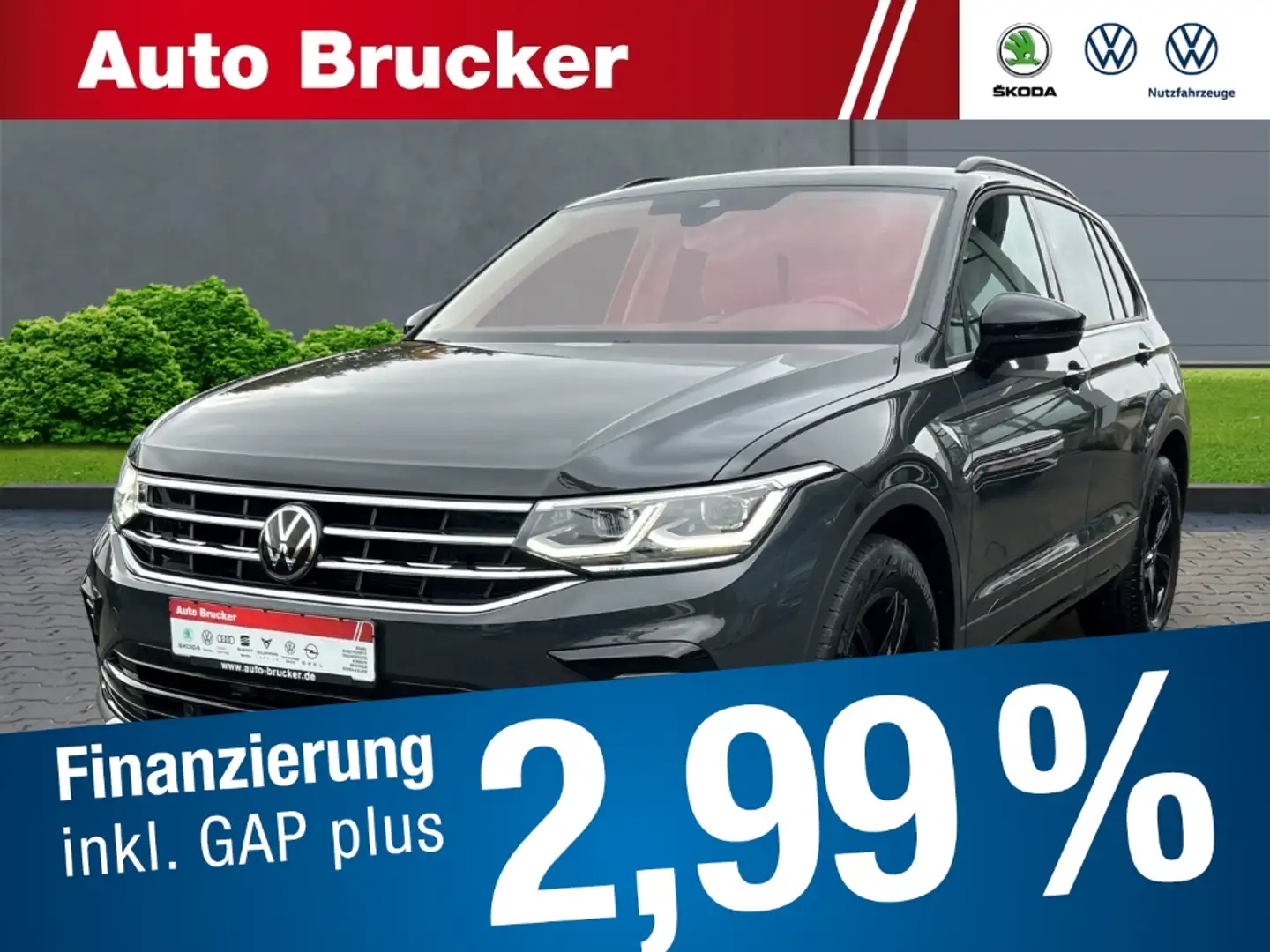 Volkswagen Tiguan Life 1.5 TSI+AHK+NAVI+SHZ+LED+3-Zonen-Klimaanlage Grijs - 1