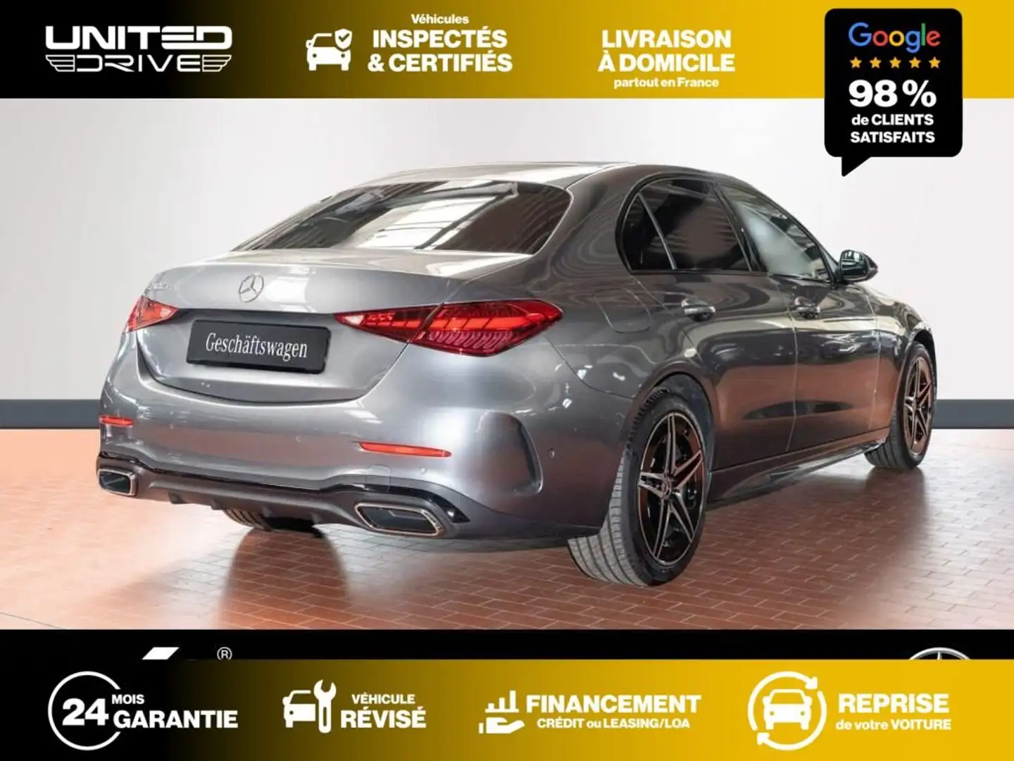 Mercedes-Benz C 300 e Pack AMG 320ch Grigio - 2