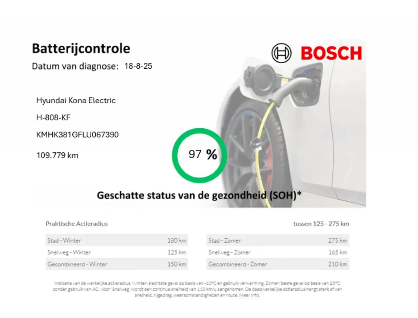 Hyundai KONA Fashion 64 kWh - Carplay, Camera, Cruise, SOH 97% Gris - 2