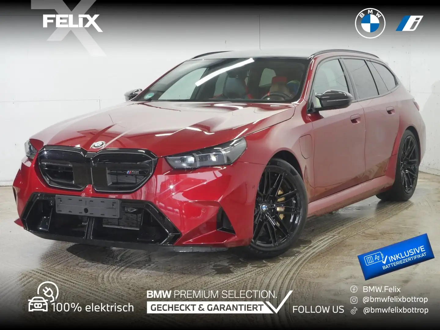 BMW M5 Touring xDrive+CARBON BREMSE+BOWERS & WILKINS+SITZ Rot - 1