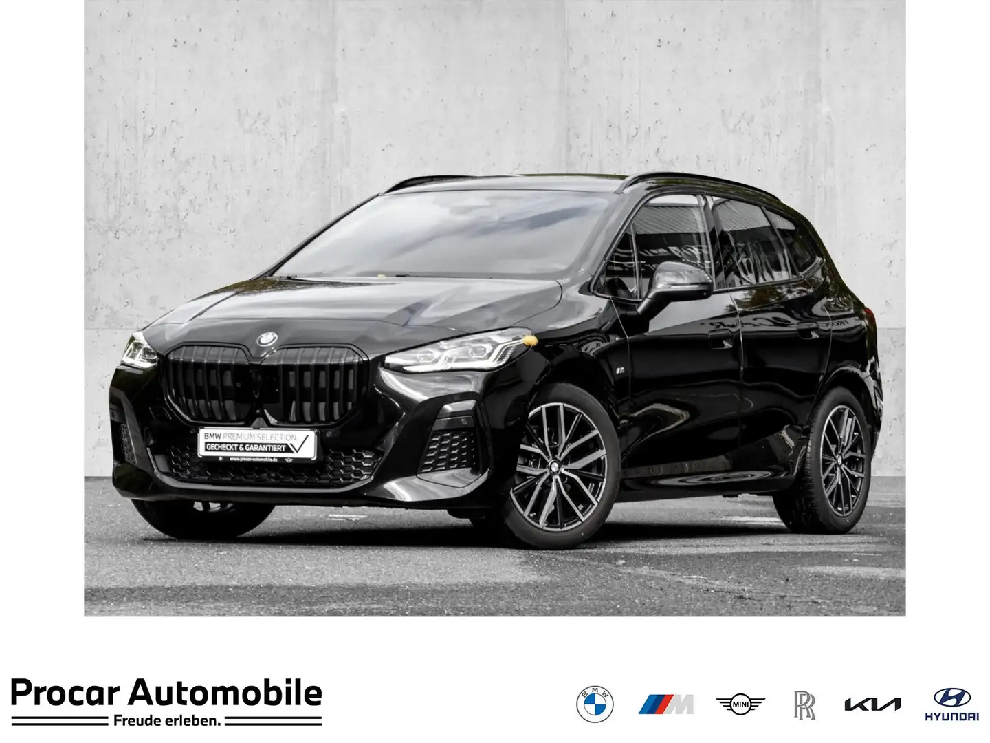 BMW 218 d M SPORT+AHK+HUD+360 KAMERA+LKH+KEYLESS Schwarz - 1