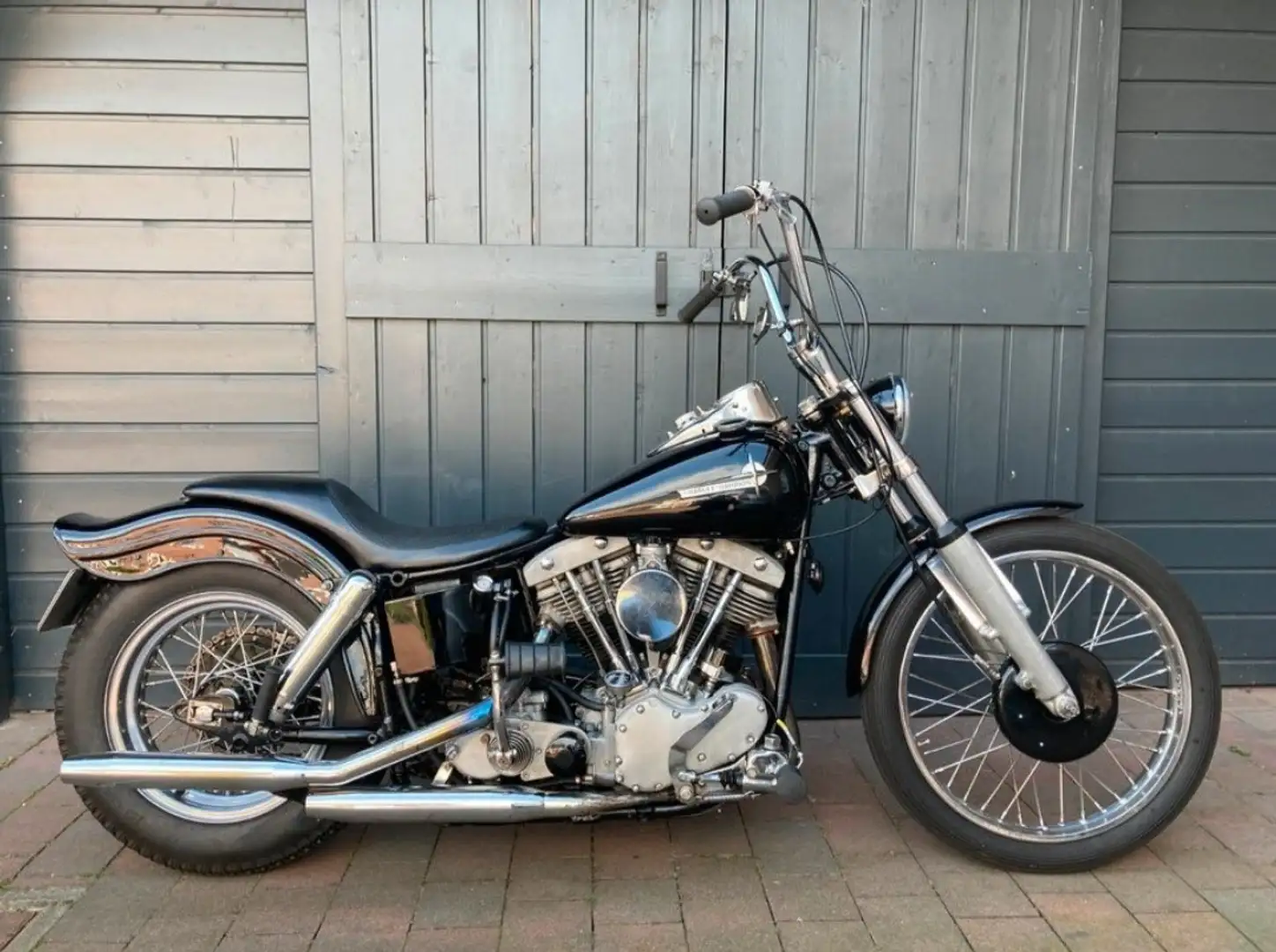 Harley-Davidson Early Shovel Shovelhead |Early Shovel|Kick Only Noir - 1