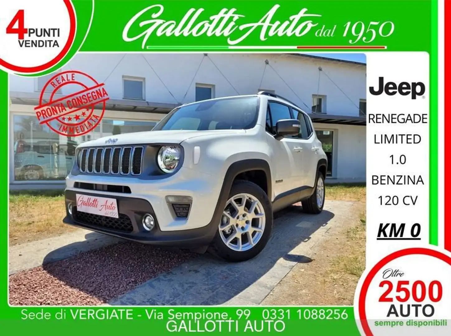 Jeep Renegade 1.0 T3 Limited-PROMO GALLOTTI Wit - 1