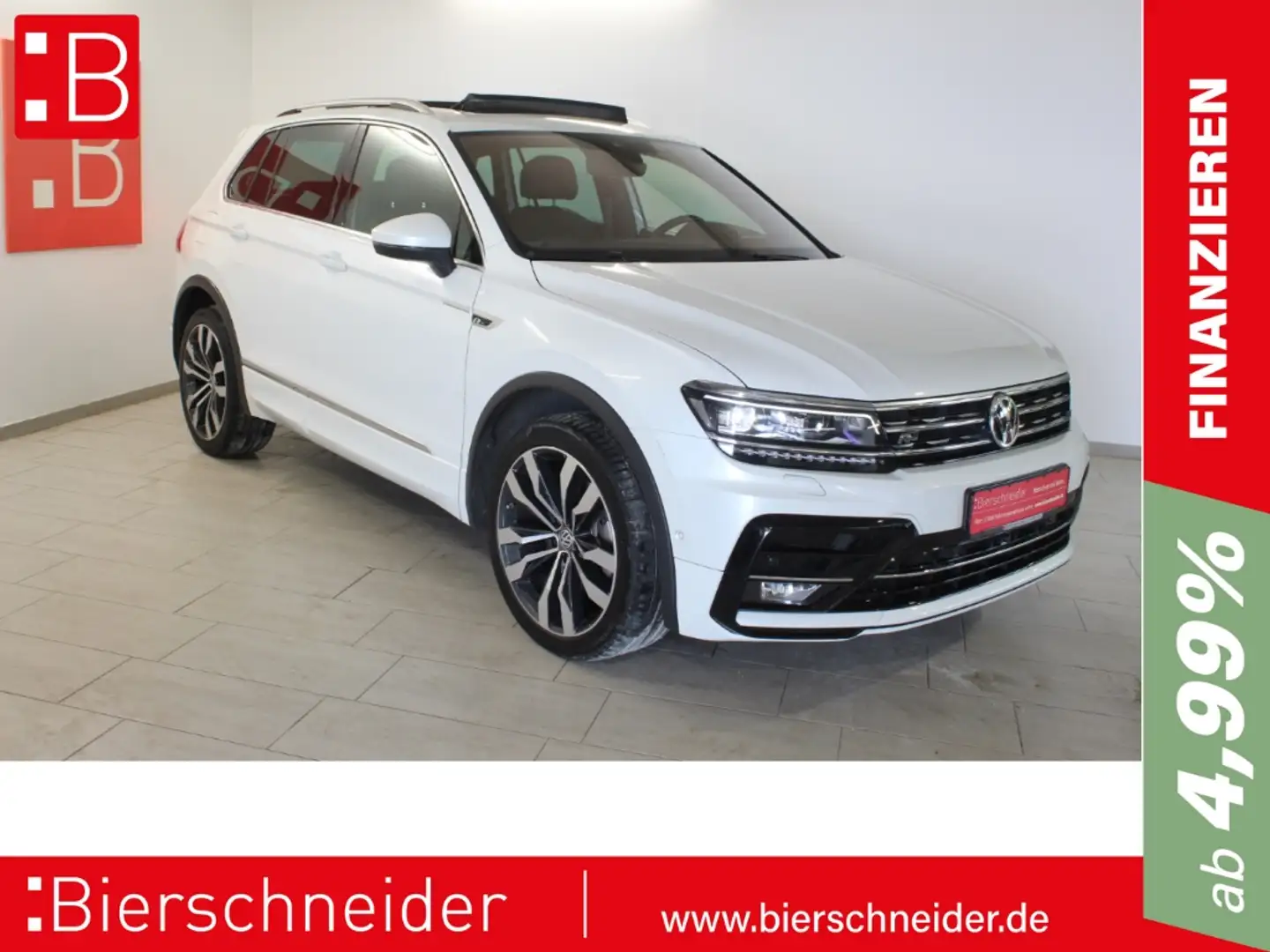 Volkswagen Tiguan 2.0 TDI DSG 4Mo. 2x R-Line 20 PANO AHK Weiß - 1