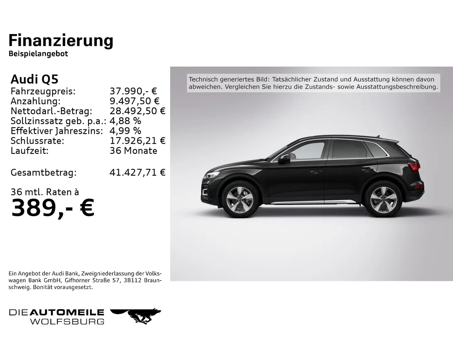 Audi Q5 40 TDI S-tronic quattro advanced ACC/Einparkh Noir - 2