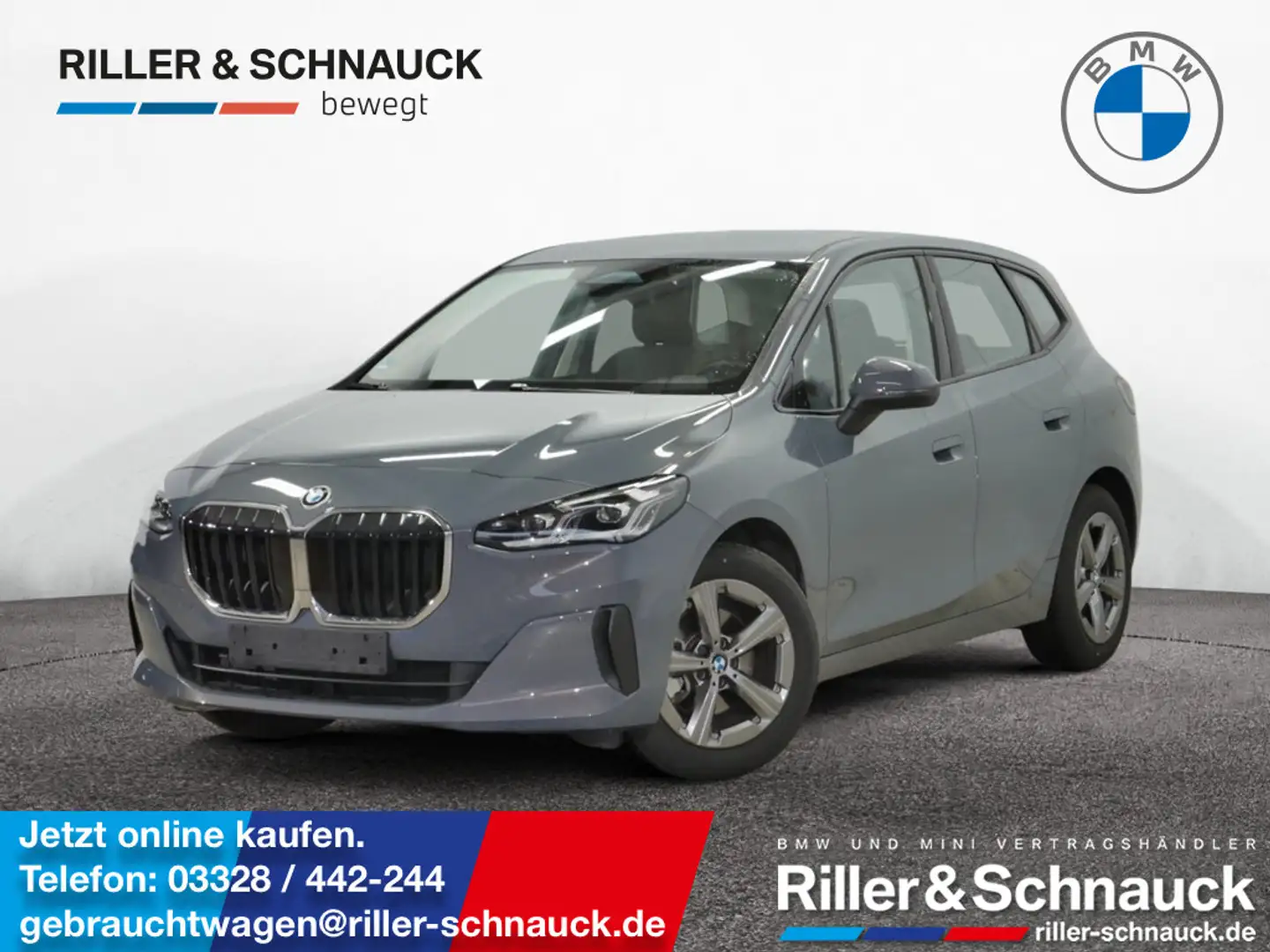 BMW 220 i Active Tourer AHK+LED+ACC+KAM+SHZG Grau - 1