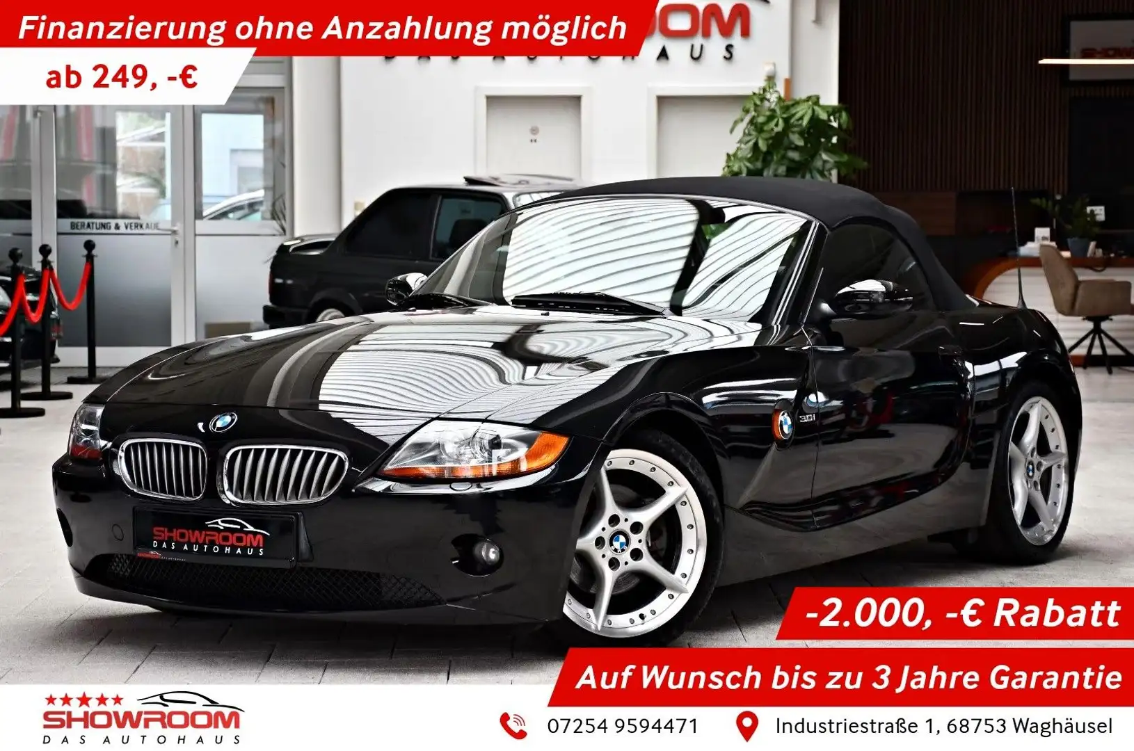 BMW Z4 Roadster 3.0i Schalter 51tkm DE-FZG Noir - 1