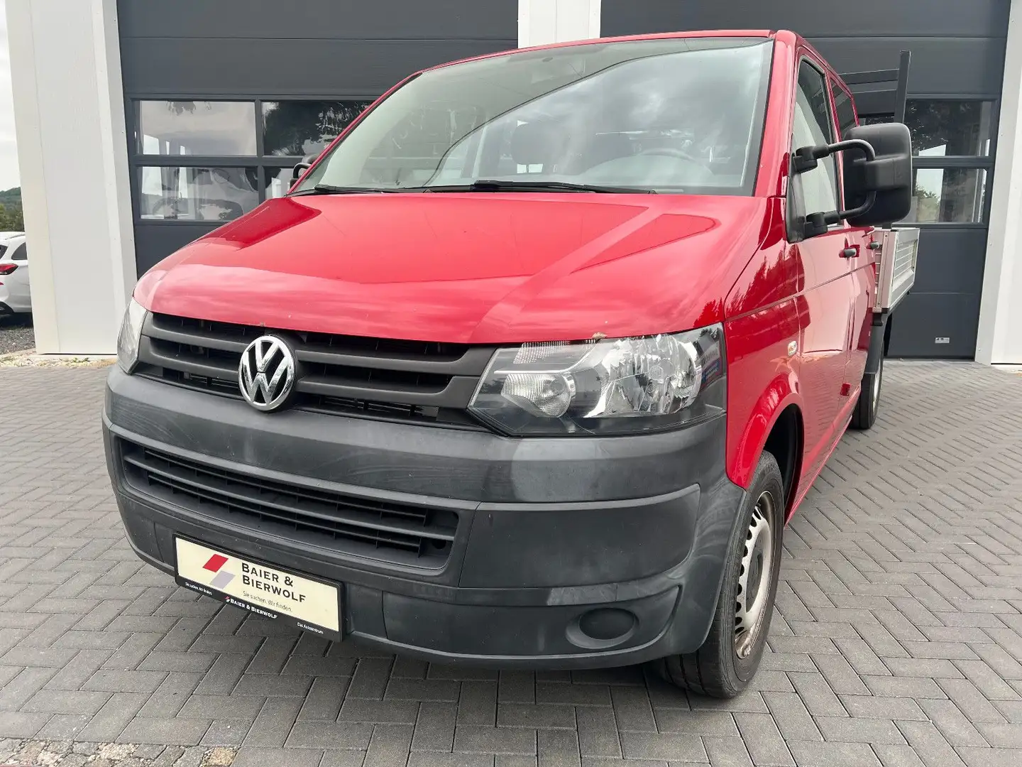 Volkswagen T5 Transporter T5 Pritsche 140PS Klima AHK Doppelkabine 1. Hand Rot - 2