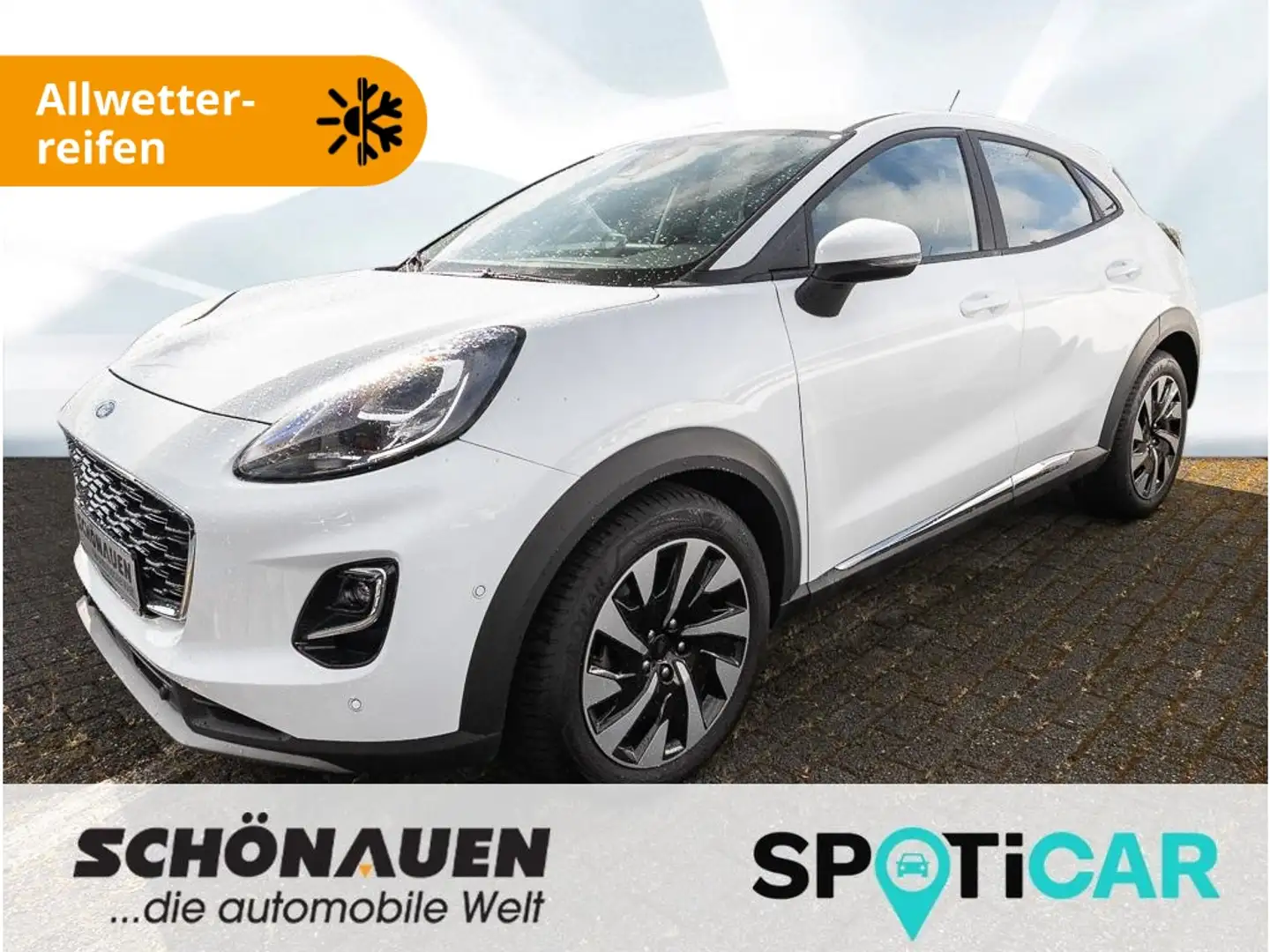 Ford Puma Titanium Mild EcoBoost Hybrid +ALLW+EBA+HSA+ Blanc - 1