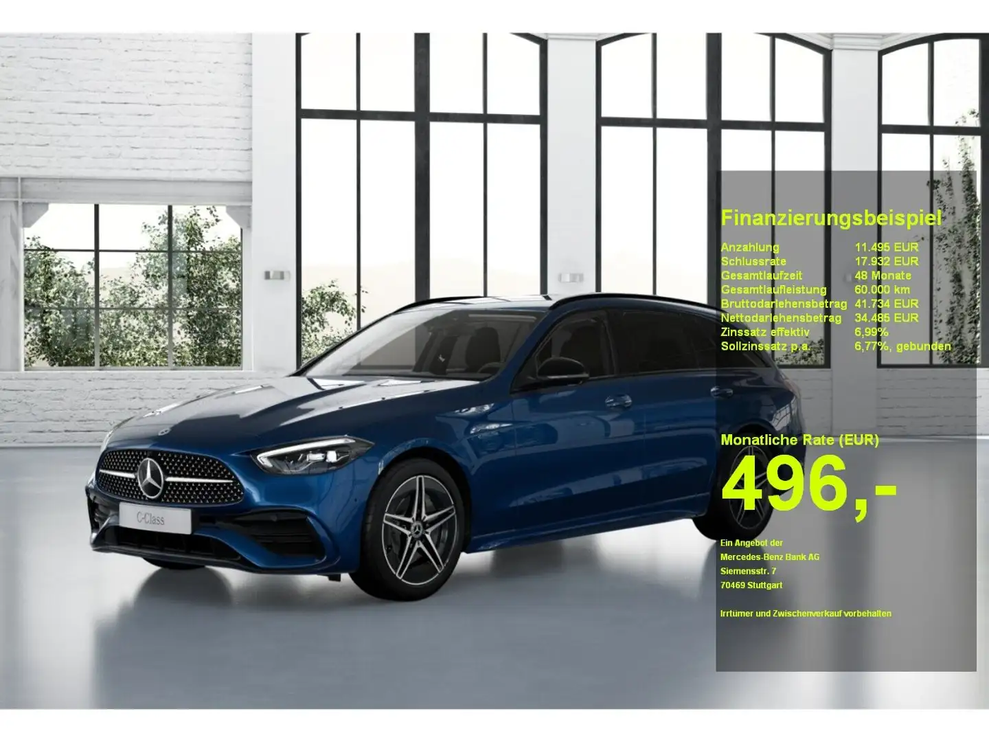 Mercedes-Benz C 300 e T AMG,NIGHT,LED,BURMESTER,360°,WINTER-P Blau - 1