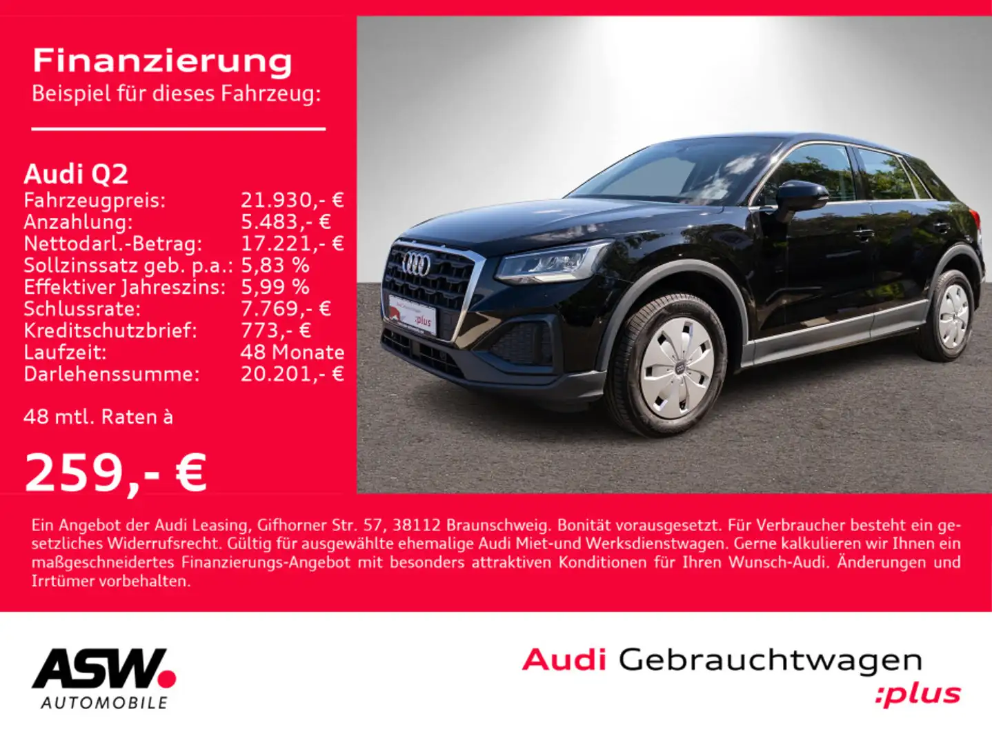 Audi Q2 35 TFSI 6-Gang LED Navi RFK ACC SHZ Noir - 1