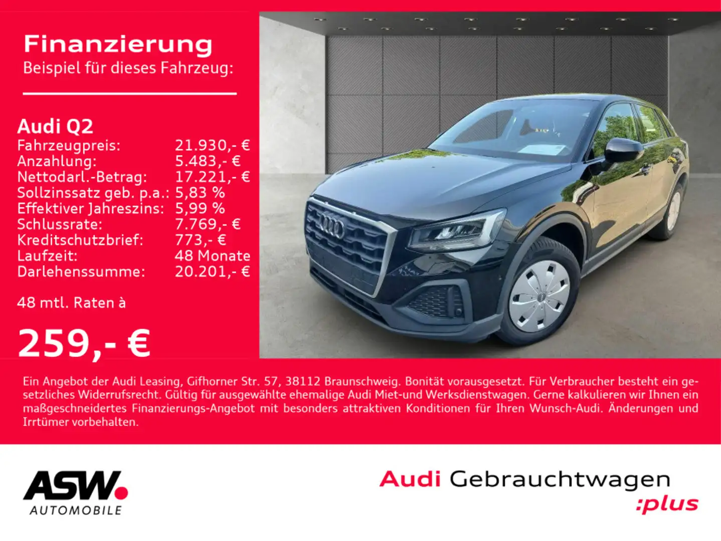 Audi Q2 35 TFSI 6-Gang LED Navi RFK ACC SHZ Negro - 1