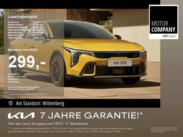 Kia K4 Aktion jetzt bestellen einen der 1. fahren