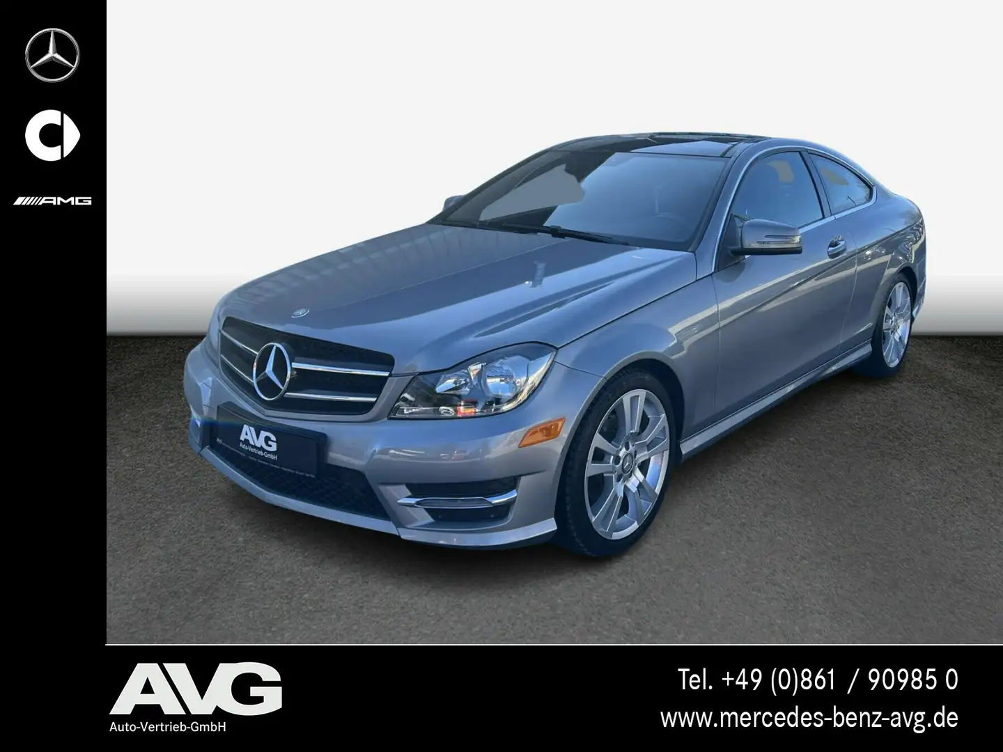 Mercedes-Benz C 250 C 250 Coupé AMG Com RFK KeyGo Pano Burm Memory Argent - 1