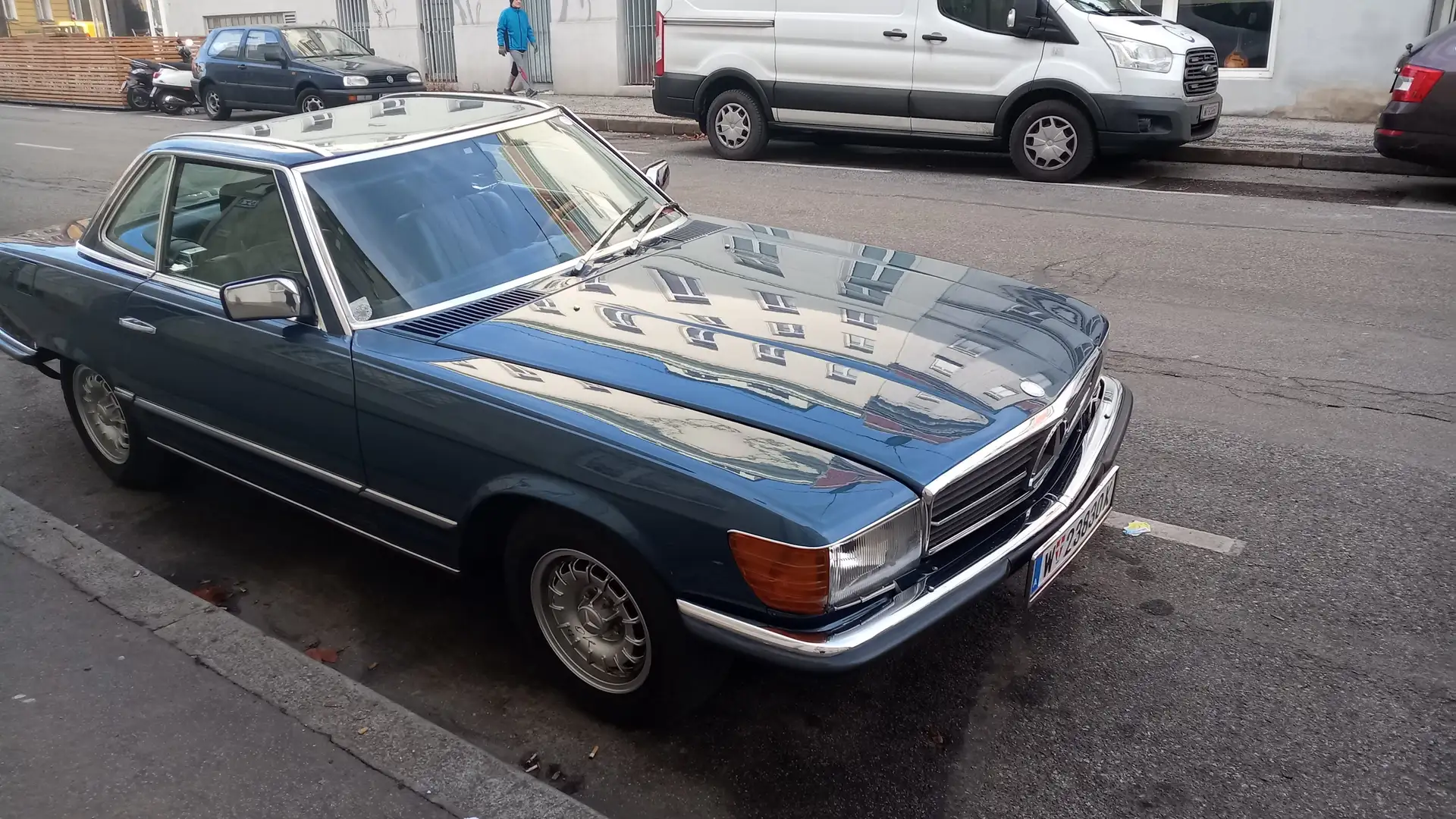 Mercedes-Benz SL 280 Hardtop Teilleder Sitzheizung Becker-Cass.-Radio! Azul - 2