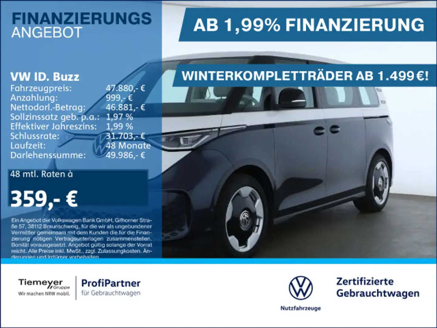 Volkswagen ID. Buzz ID.Buzz PRO 360 AHK LM21 ACC eTÜREN eKLAPPE Blau - 1