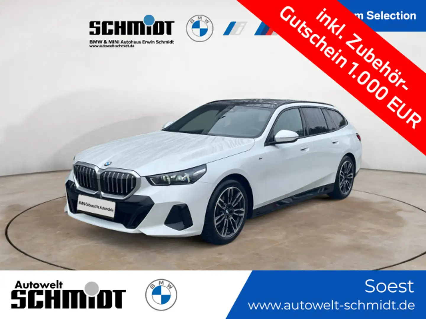 BMW 520 i Touring M Sport + GARANTIE-bis-02.30 Weiß - 1
