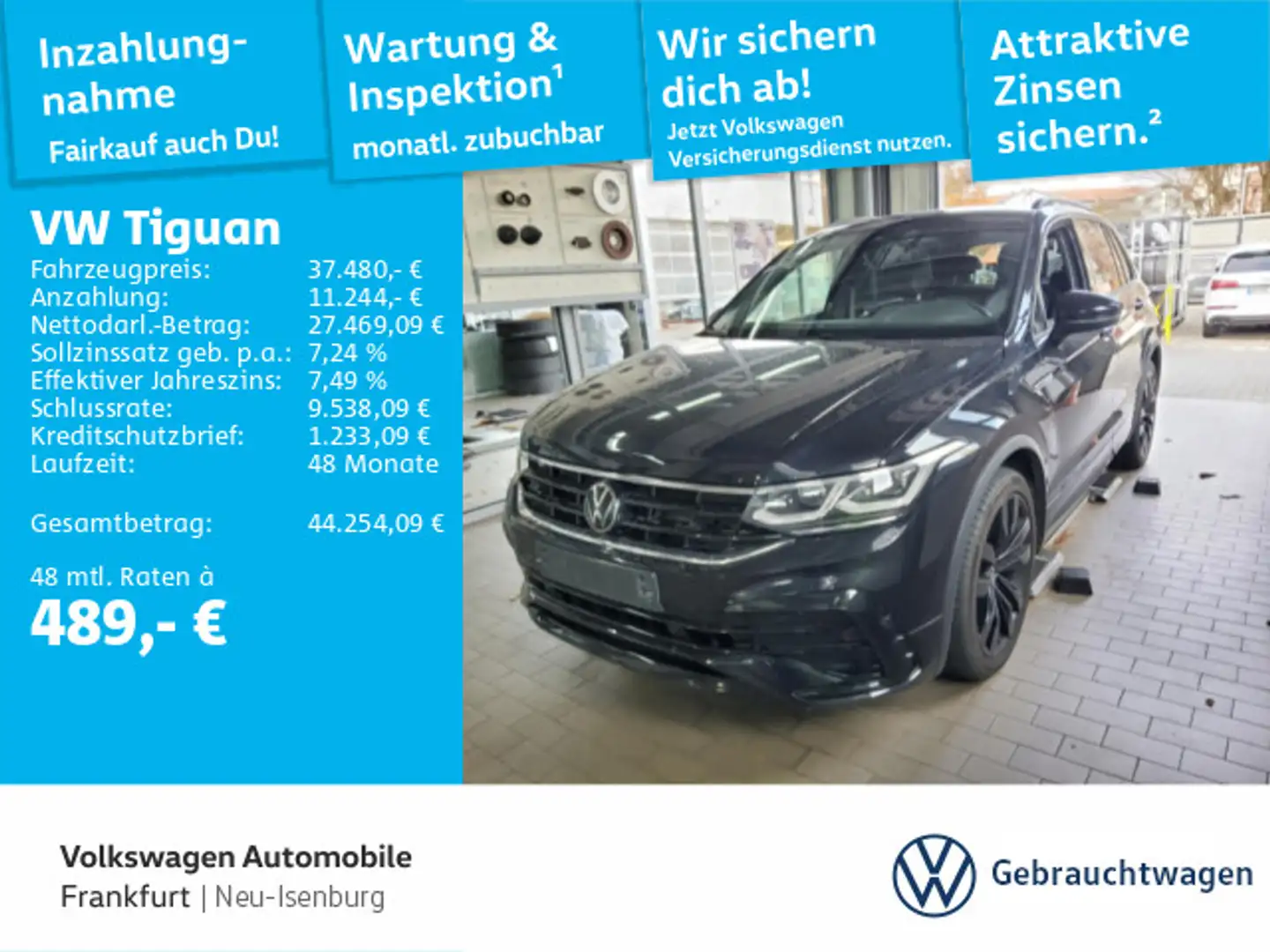 Volkswagen Tiguan 1.5 TSI R-Line Navi IQ.LIGHT - LED-Matrix Schwarz - 1