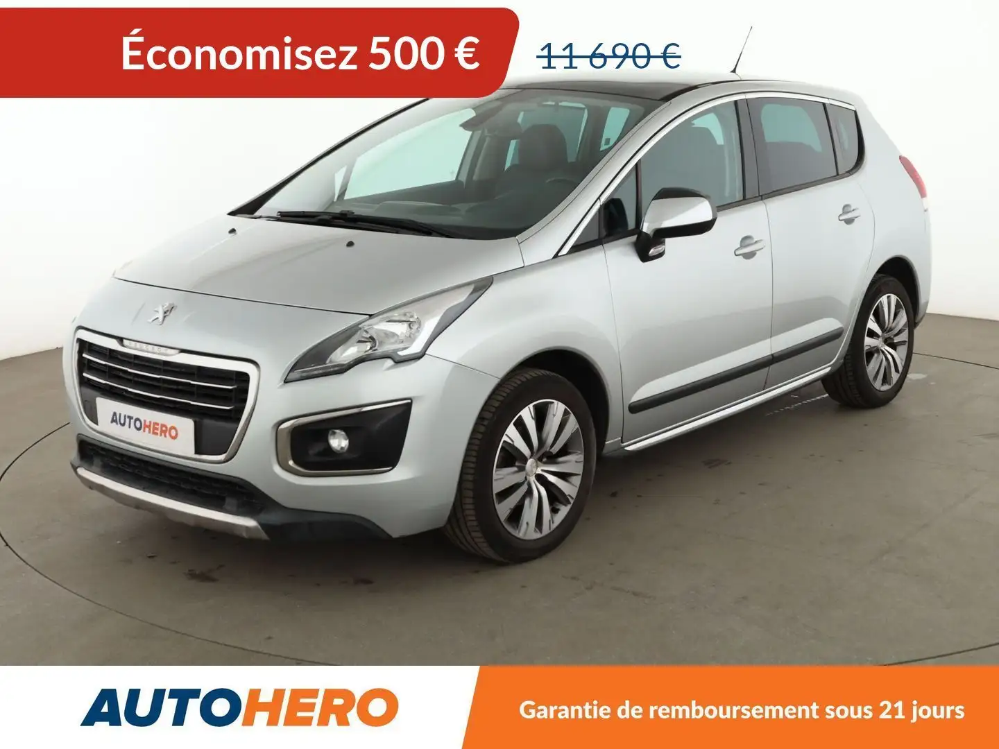 Peugeot 3008 1.6 Blue-HDi Allure Gris - 1