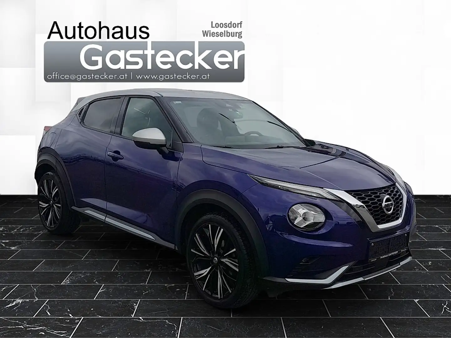 Nissan Juke 1,0 DIG-T N-Design DCT Au Blauw - 1