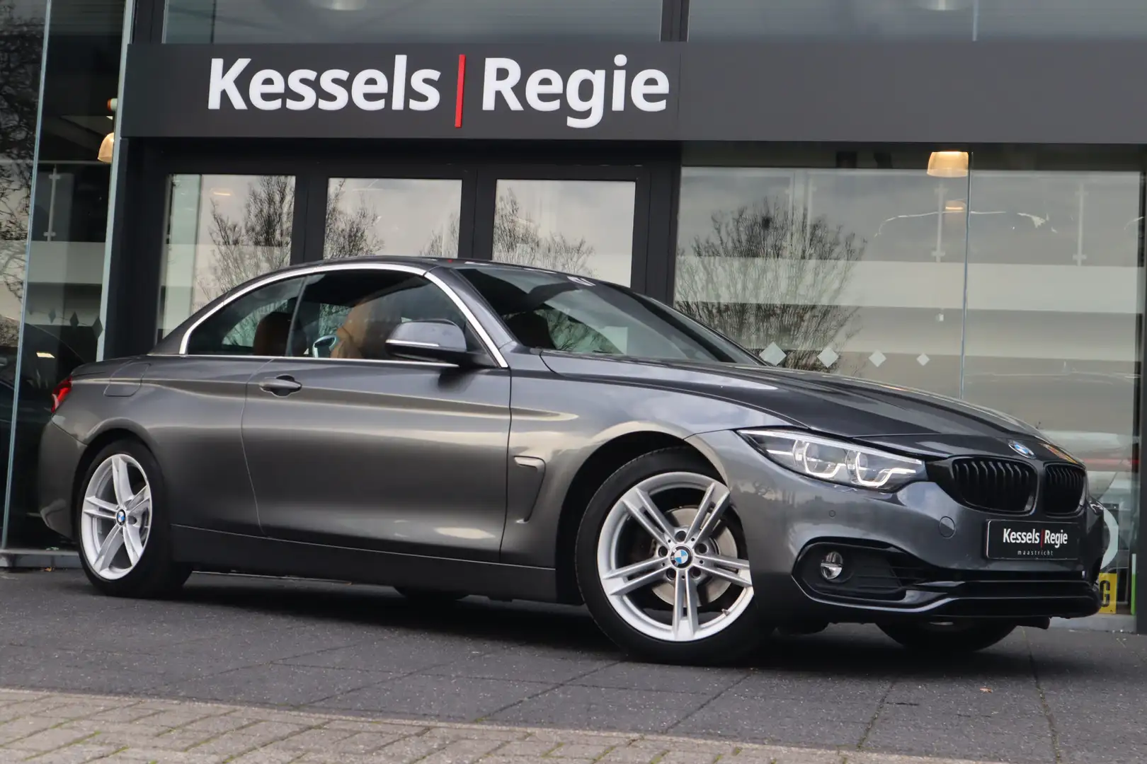 BMW 420 4-serie Cabrio 420i High Executive Leer Nekverwarm Gris - 2