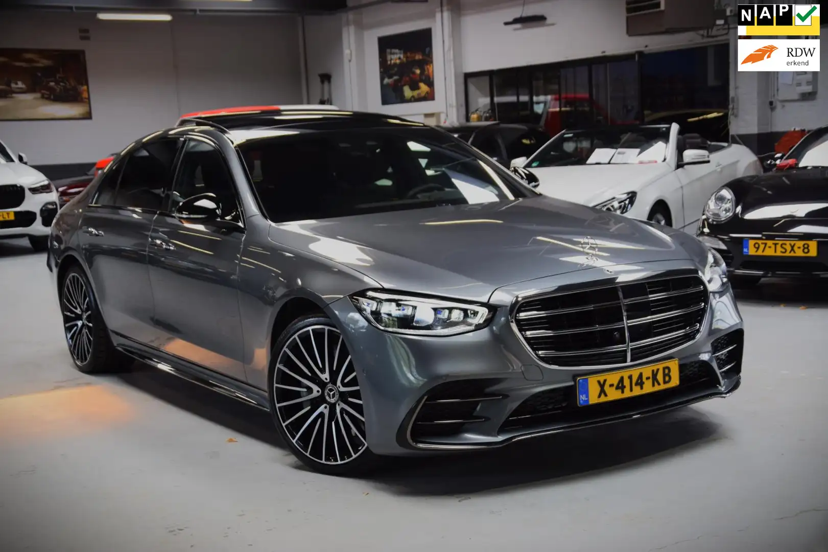 Mercedes-Benz S 580 e 4MATIC Lang AMG Line Panoramadak|Org.NL|Dealer O Grijs - 1