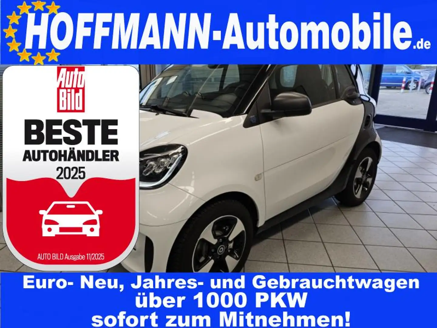 smart forTwo EQ Exclusive,Voll-LED,Pano-dach,Alu,SHZ Weiß - 1