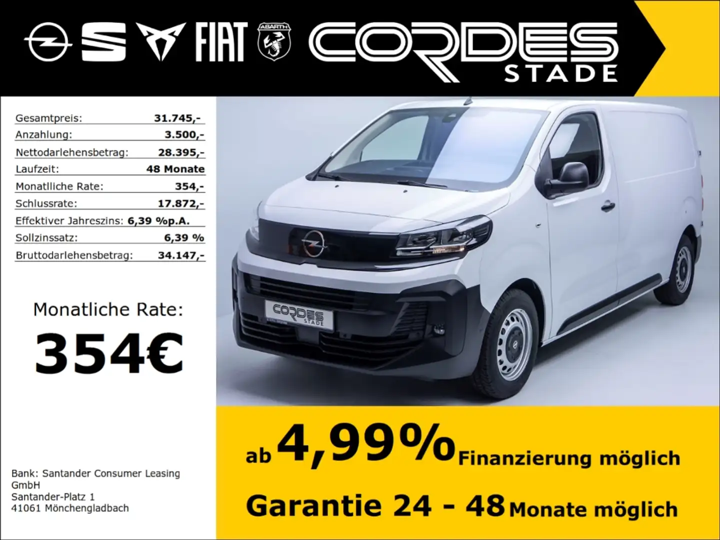 Opel Vivaro Kasten Automatik, Carplay, Kamera,  PDC BT (97) Weiß - 1