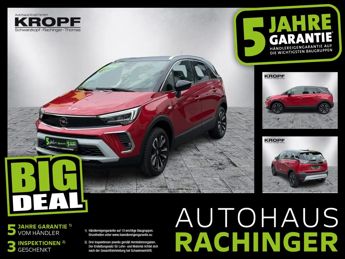 Opel Crossland 1.2 Turbo Elegance LED+LM+PDC Rood - 1