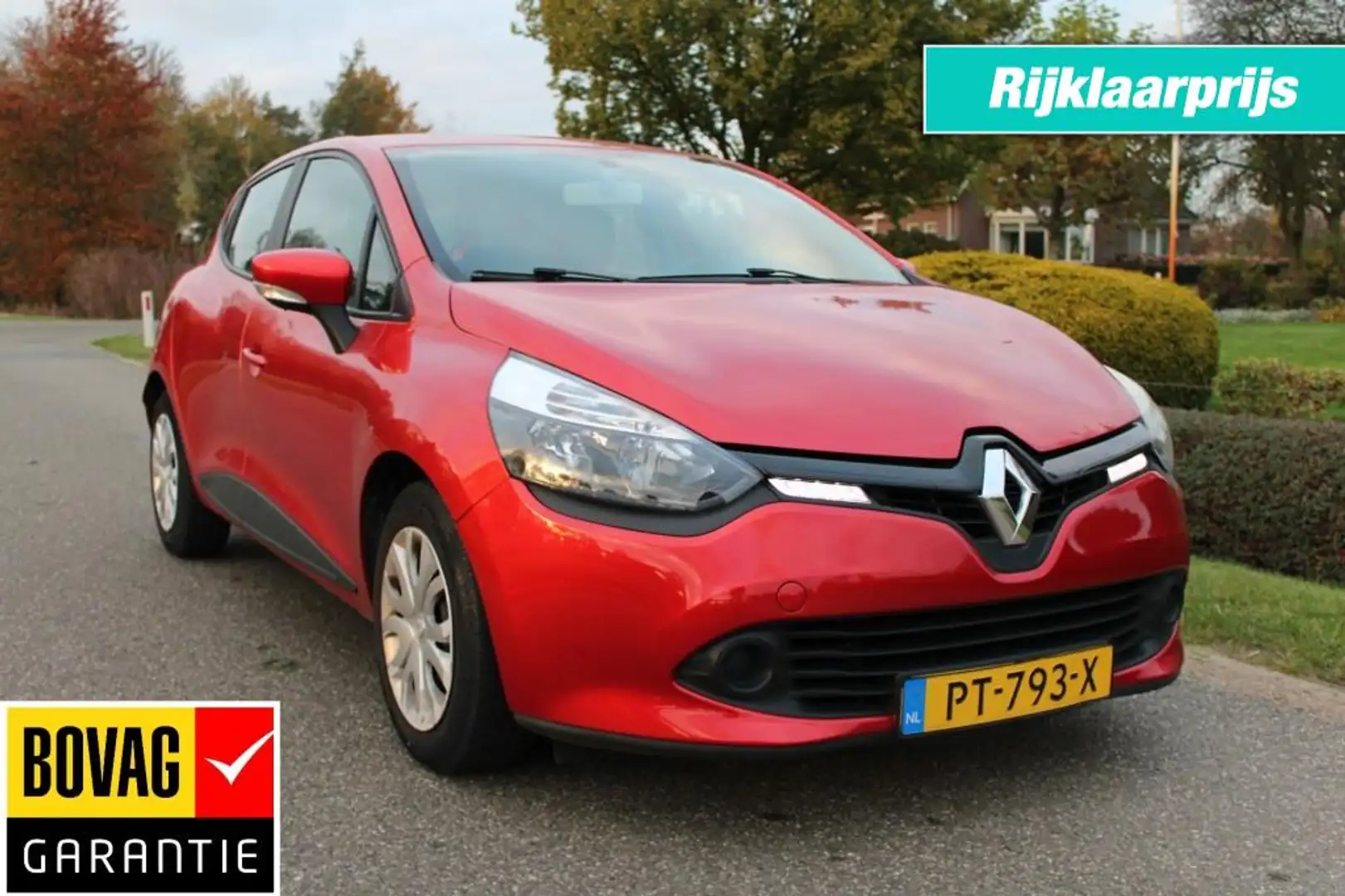 Renault Clio 1.2 73pk 5-drs Airco/Cruise/Navigatie Rood - 1