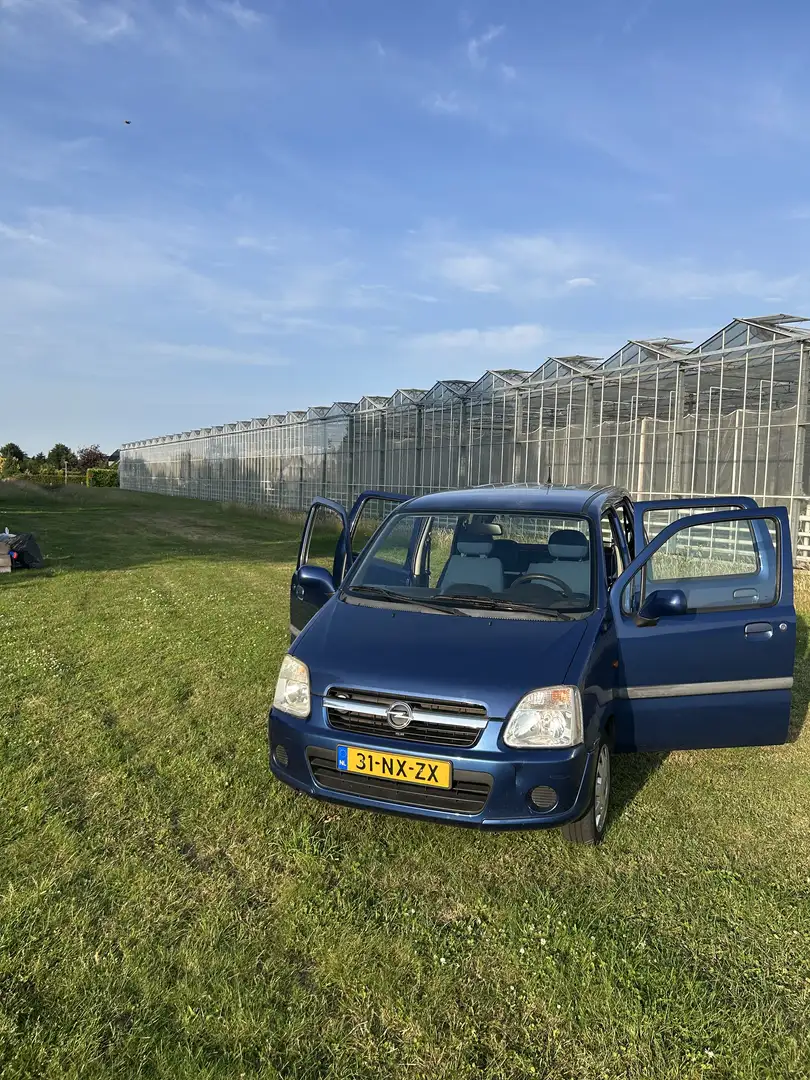 Opel Agila 1.2-16V Enjoy Blauw - 2