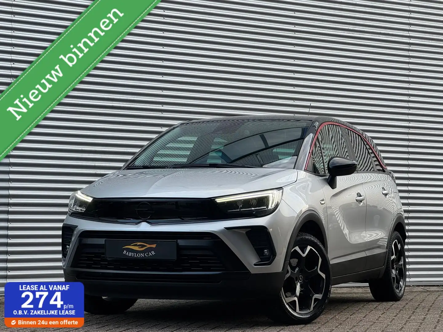 Opel Crossland 1.2 Turbo GS Line/Aut/Led/stoelverwarming/Camera/A Grijs - 1