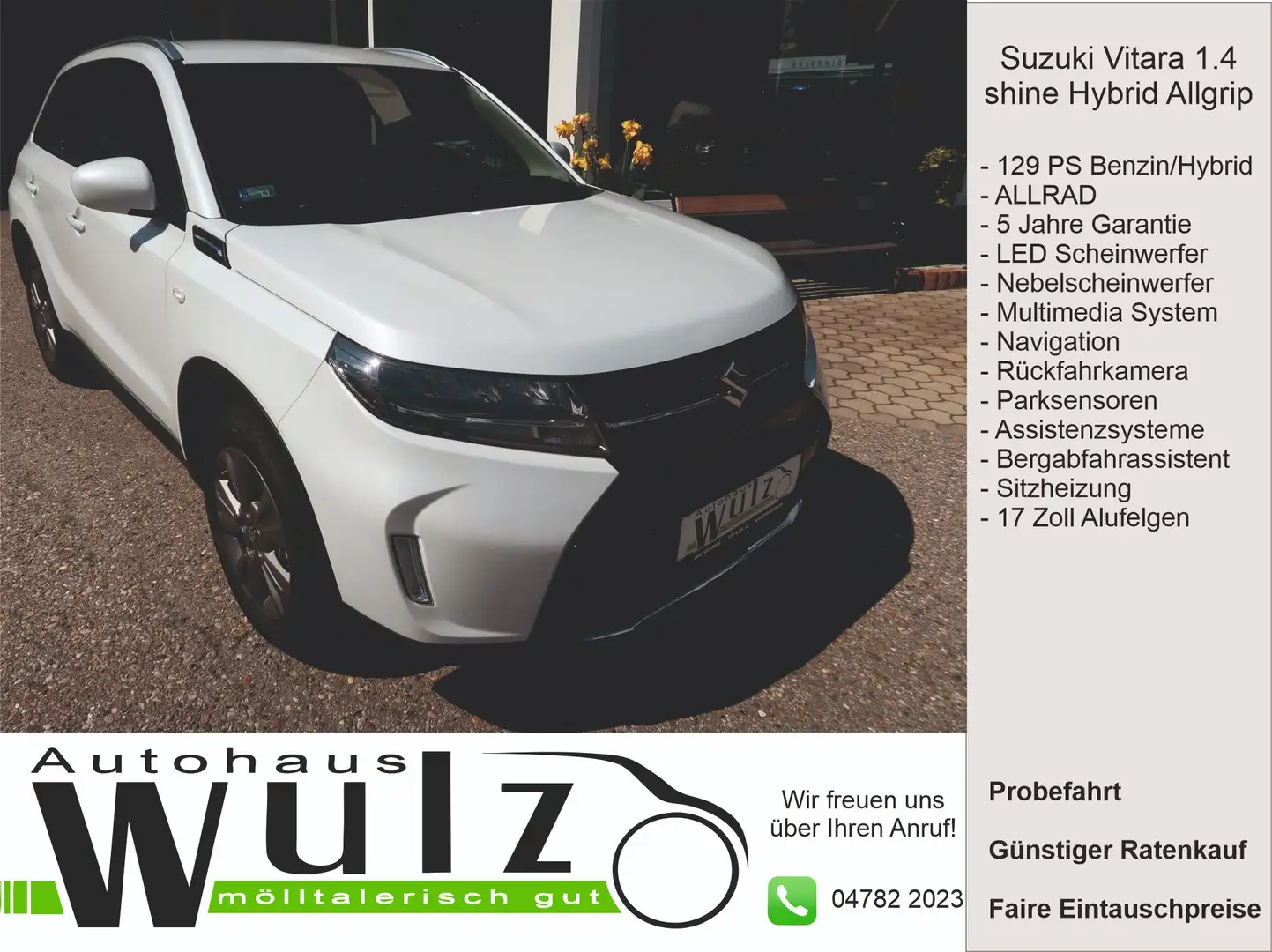 Suzuki Vitara 1.4 Hybrid shine Allgrip Blanc - 1
