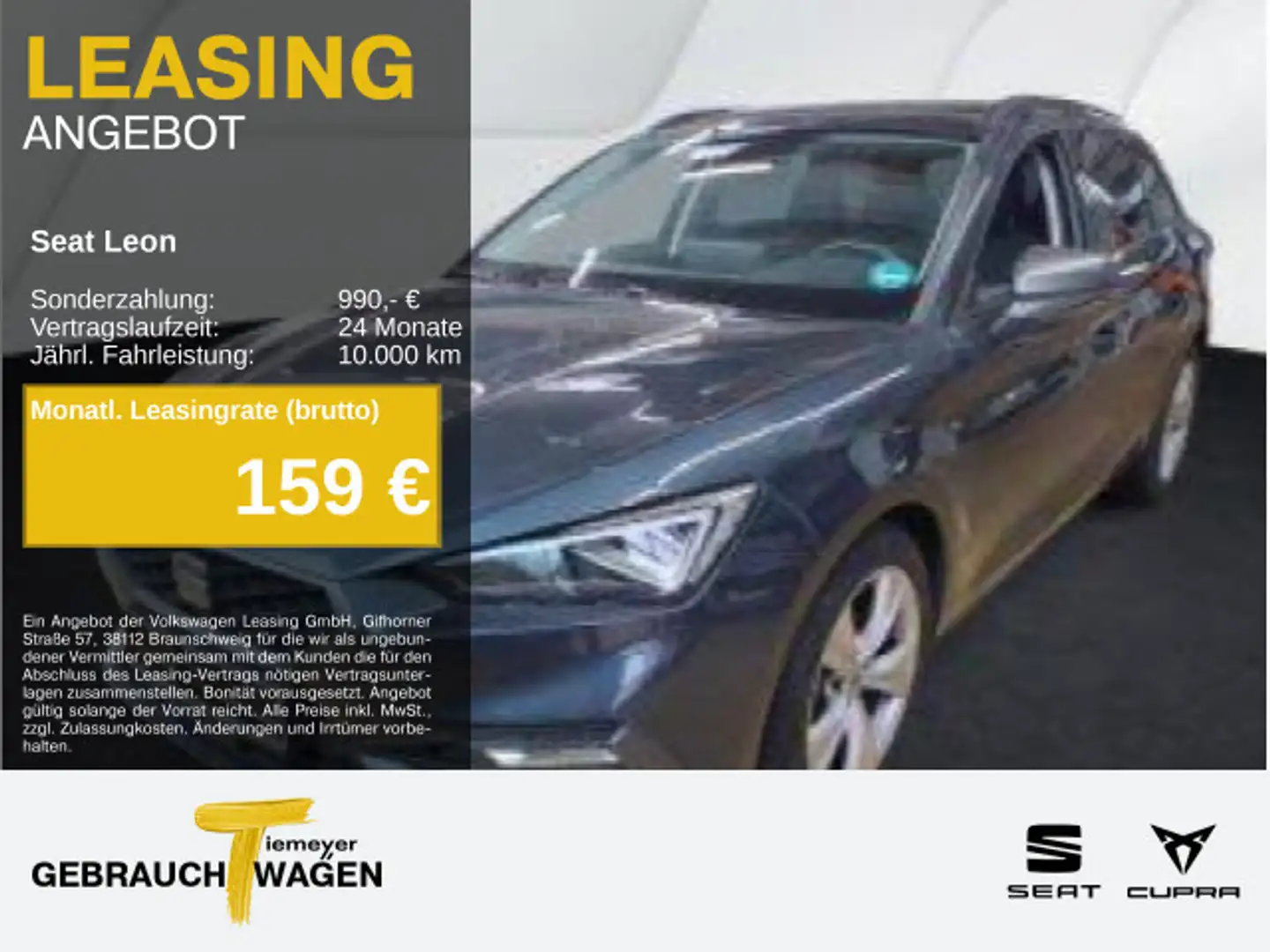 SEAT Leon Sportstourer 1.5 eTSI DSG FR MATRIX NAVI+ Grau - 1