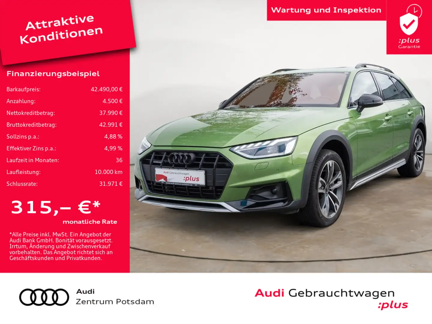 Audi A4 allroad 2.0TDI quattro LED NAVI PANORAMA Verde - 1