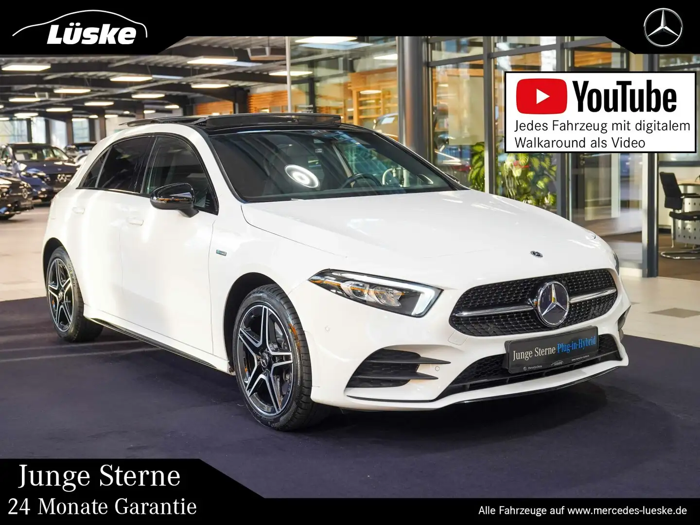 Mercedes-Benz A 250 A 250 e AMG Line Night Burmester CarPlay Panoram Weiß - 1