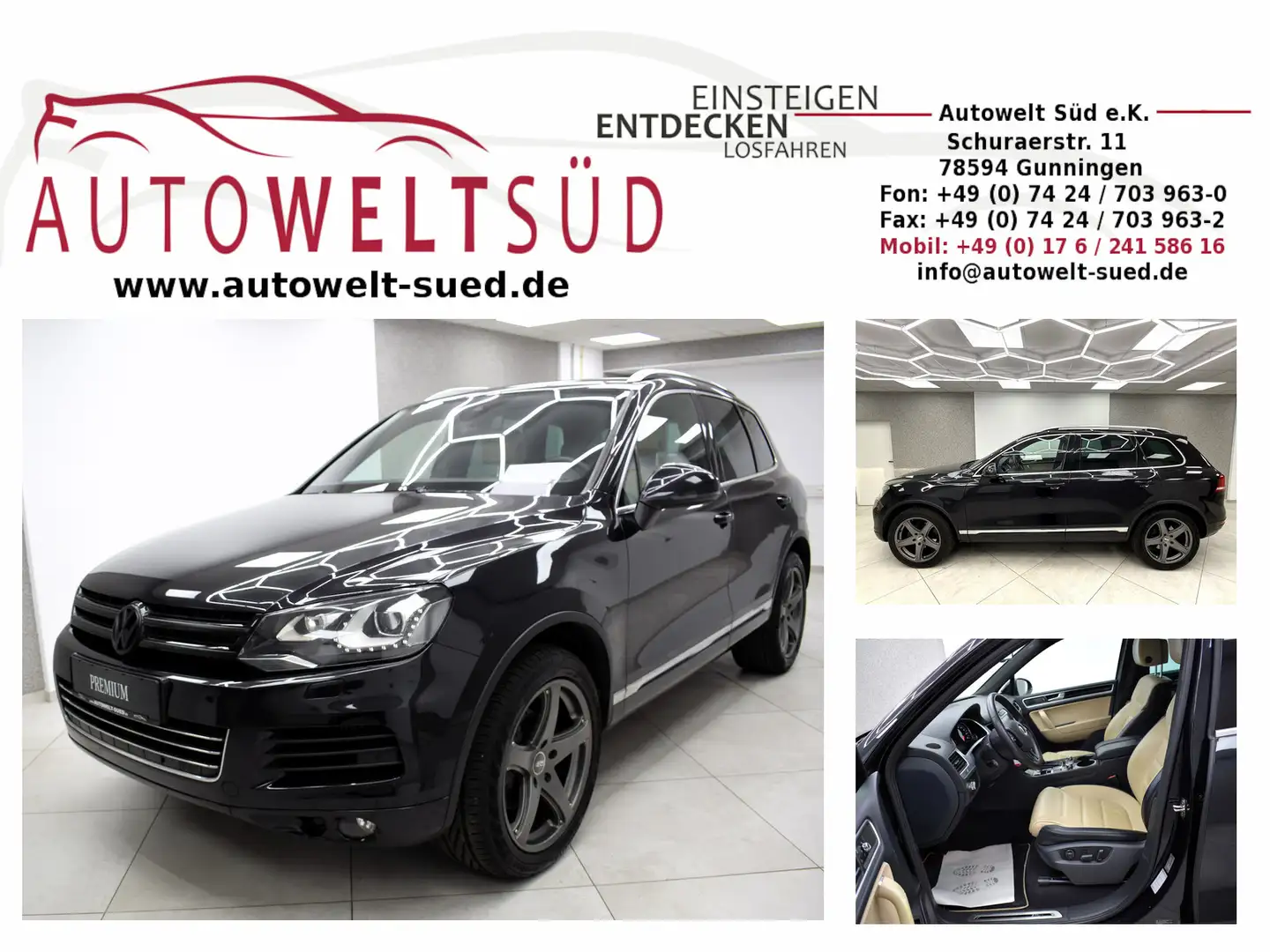 Volkswagen Touareg 3.0 TDI 4M Exclusive Navi RCam BiColor Design Schwarz - 1