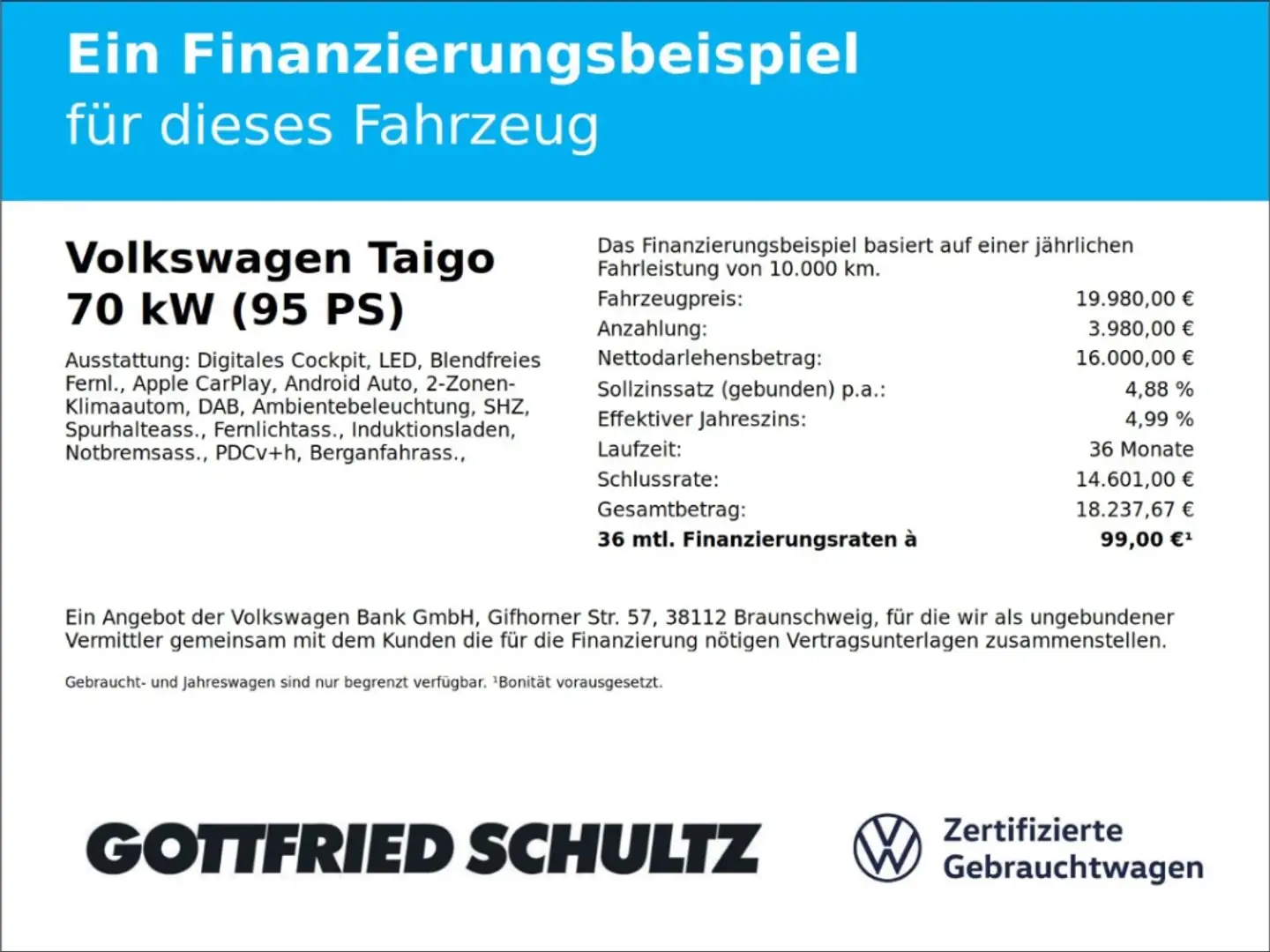 Volkswagen Taigo 1.0 TSI LED SHZ EPH APP-CONNECT Move Schwarz - 2
