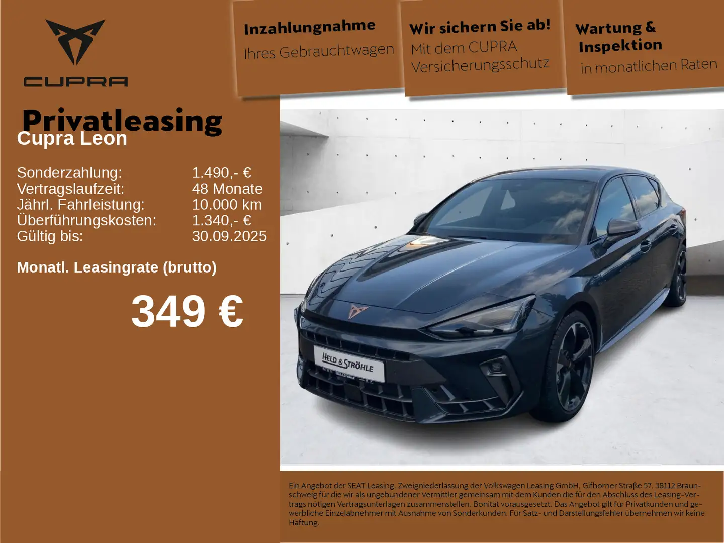 CUPRA Leon 1.5 eTSI 110 kW SHZ R-KAM Gris - 1